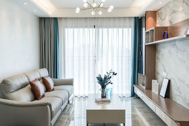 95㎡三居，巧用實(shí)用搭配，客房改書(shū)房，體驗(yàn)輕奢小生活。